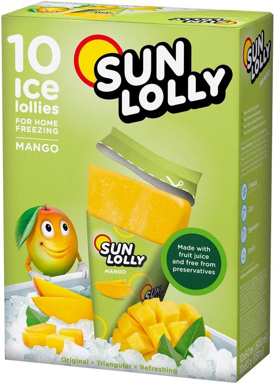 Sun Lolly pakasta itse mehujää Mango 10x60ml/65g