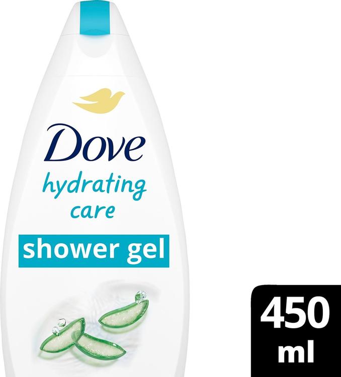 Dove Hydrating Care Suihkusaippua aloe veraa ja koivuveden aisteja virkistävä tuoksu 450 ml