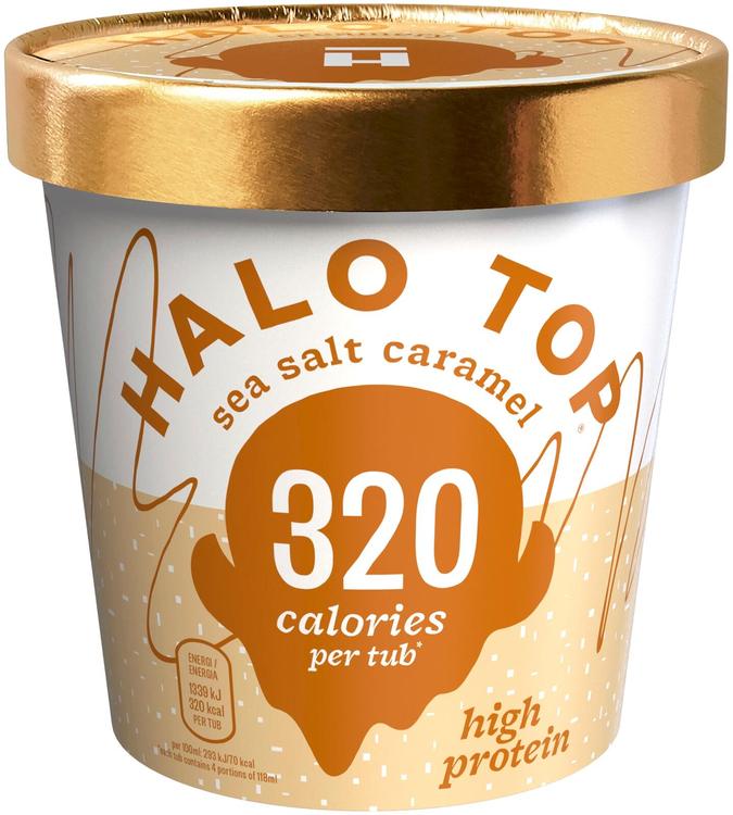 473ml Halo Top Sea Salt Caramel jäätelö