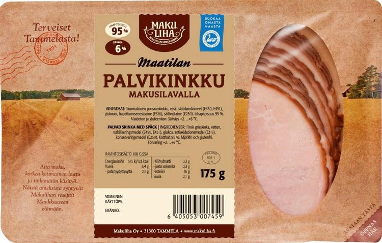Makuliha Maatilan palvikinkku 175g siivu