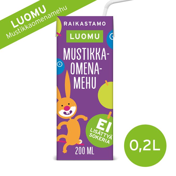 Raikastamo Luomu Mustikka-Omena pillimehu 200ml