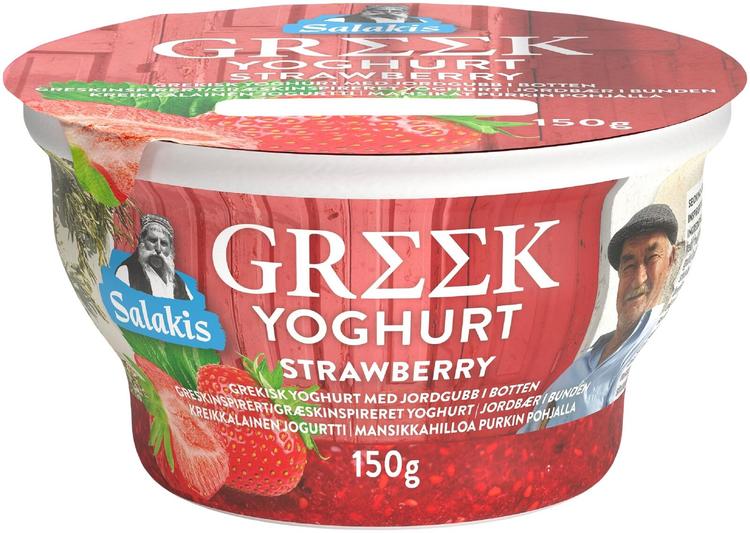 Salakis kreikkalainen jogurtti mansikkahilloa 150g
