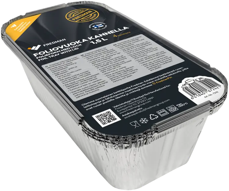 Fredman foliovuoka kannella 1,5 4kpl