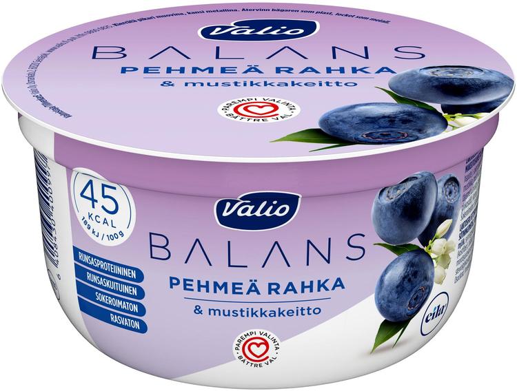 Valio Balans pehmeä rahka & mustikkakeitto 150 g laktoositon