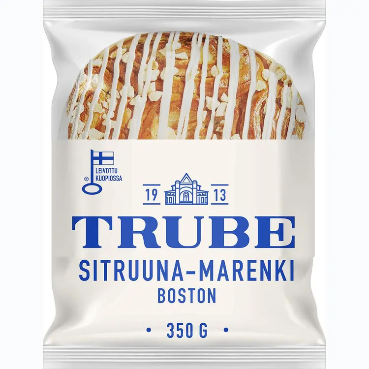 Trube Sitruuna-marenkiboston 350g boston sitruunakreemitäytteellä ja marengilla
