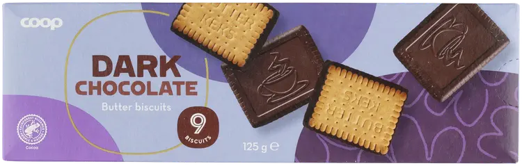 Coop tummasuklaavoikeksi 125 g