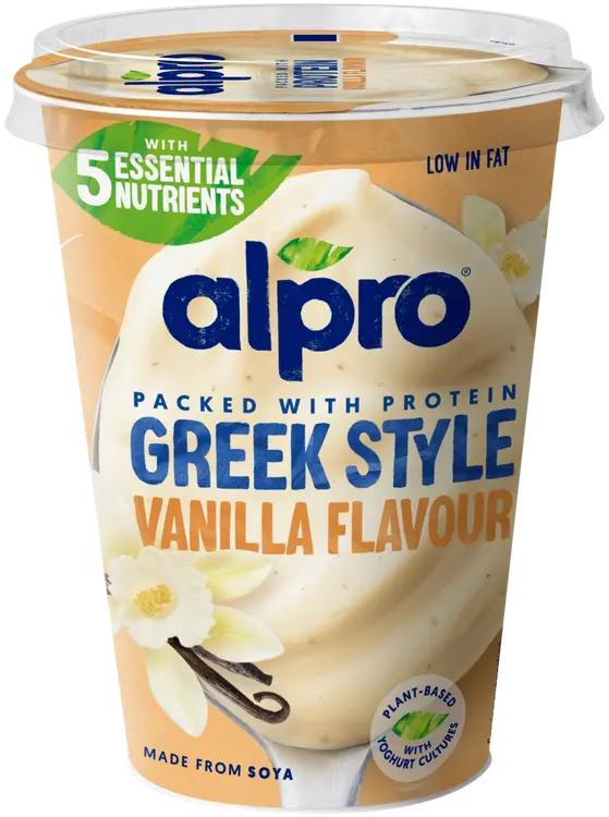 Alpro Greek Style Hapatettu soijavalmiste, vanilja 400g