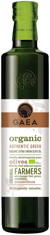 Gaea Extra virgin oliiviöljy luomu, kylmäerotus 500ml