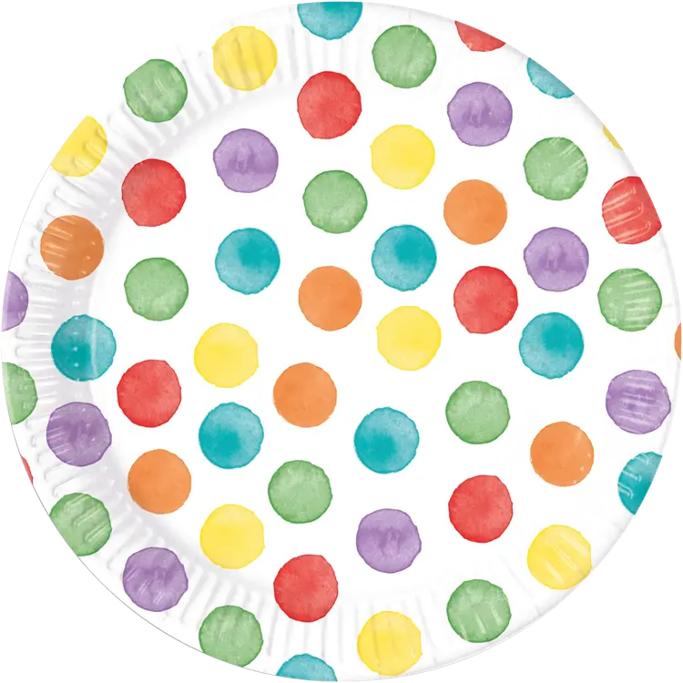 Procos NG FSC Plate 23cm Multiwatercolor Dots