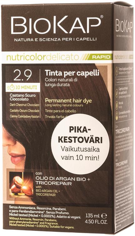 Biokap nutricolor delicato rapid 2.9 dark chestnut chocolate