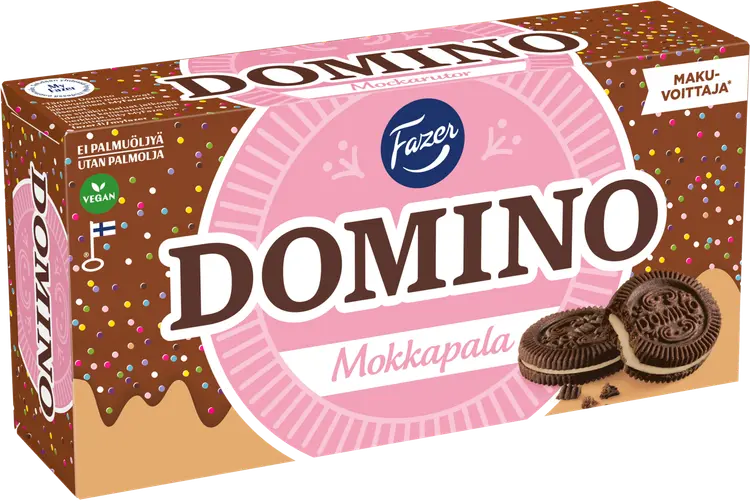 Fazer Domino Mokkapala täytekeksi 350 g