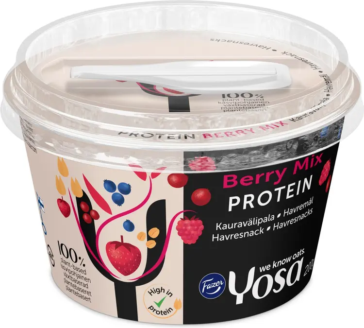 Fazer Yosa Protein Marjamix kauravälipala 200 g