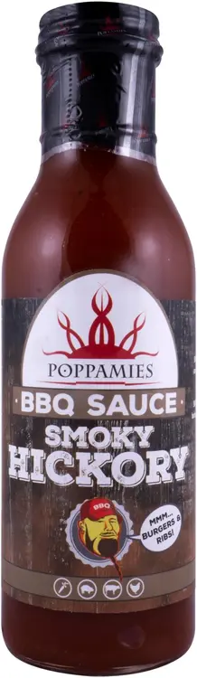 Poppamies BBQ Sauce Smoky Hickory grillikastike 410g