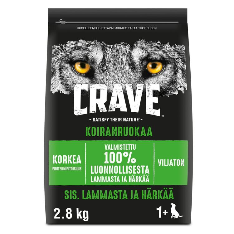 Crave Lammasta & Härkää koiranruoka 2,8kg