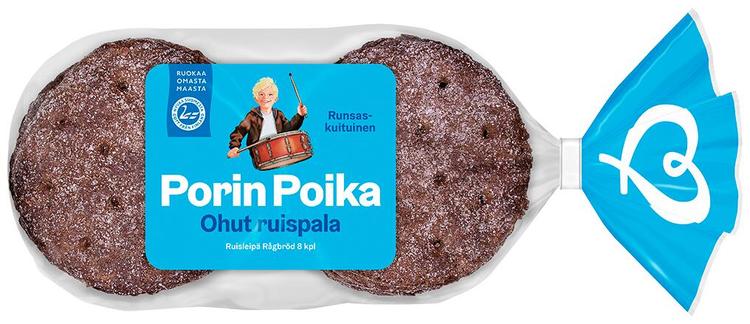 Porin Leipä Porin Poika Ohut ruispala 8kpl/300g