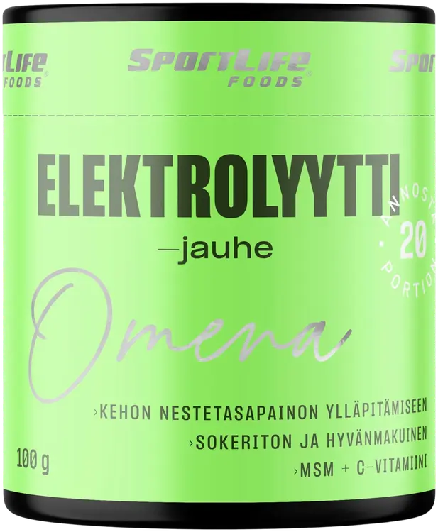 Sportlife Nutrition Elektrolyyttijauhe 100g Omena