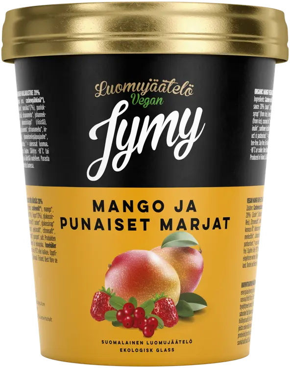 Jymy Luomujäätelö Mango ja Punaiset Marjat 500ml