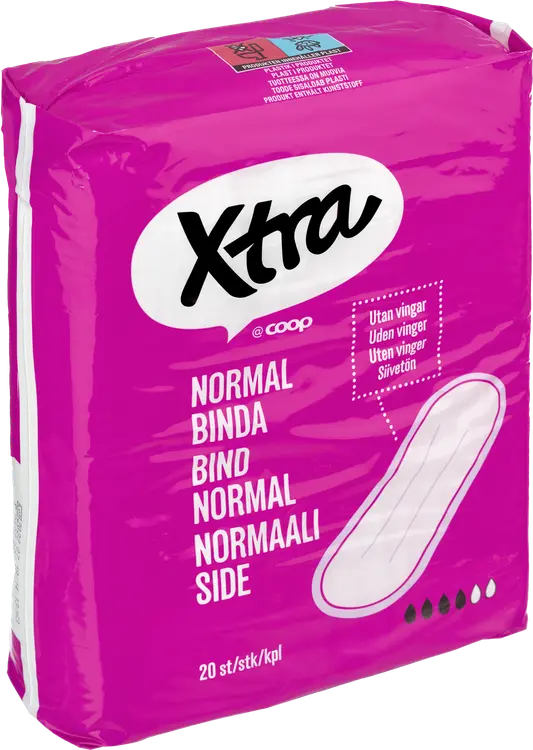 Xtra normaali side siivetön 20 kpl