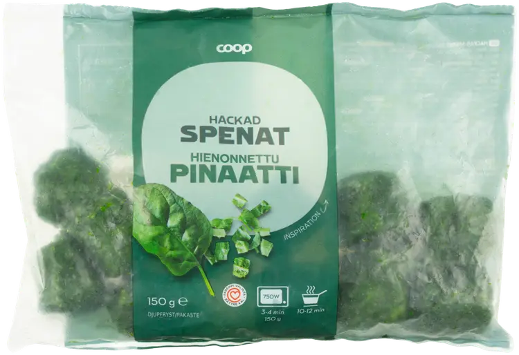 Coop hienonnettu pinaatti 150 g pakaste