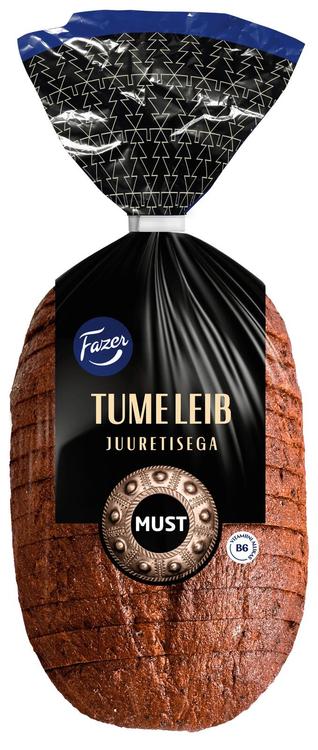 Fazer Must tume leib juuretisega 500 g