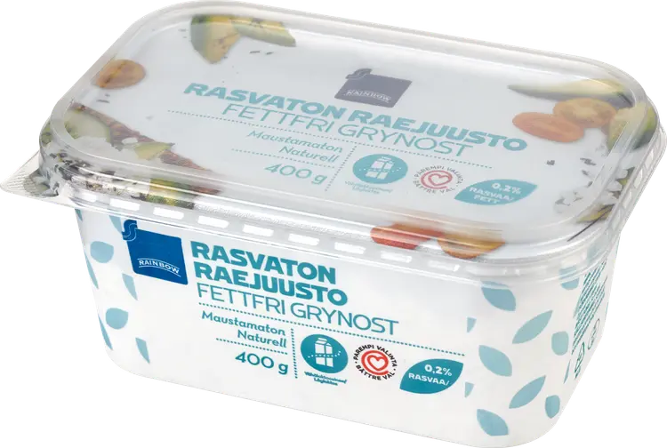 Rainbow 400 g 0,2%  vähälaktoosinen raejuusto