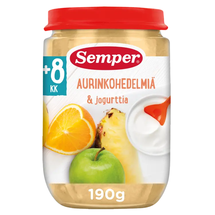 Semper Aurinkohedelmiä & jogurttia 8kk hedelmäsose 190g