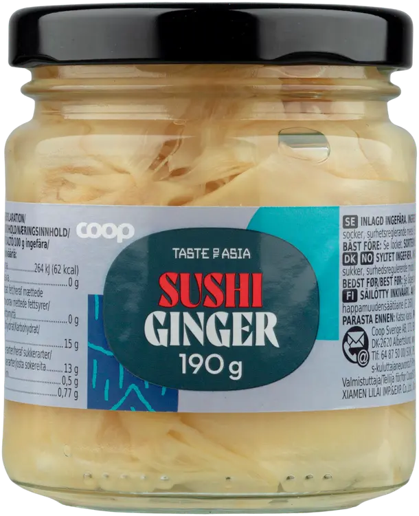 Coop Taste of Asia säilötty inkivääri 190 g