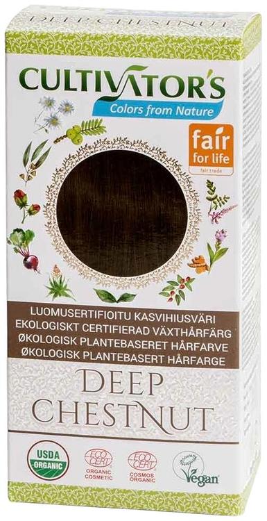 Cultivator's luomusertifioitu kasvihiusväri Deep Chestnut 100G