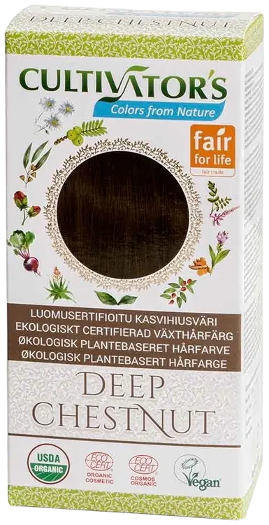 Cultivator's luomusertifioitu kasvihiusväri Deep Chestnut 100G
