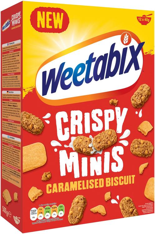 Weetabix Minis karamelliseeritud küpsisetükkidega täisteranisust hommikuhelbed 500g