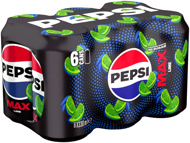 6 x Pepsi Max Lime virvoitusjuoma 0,33 l