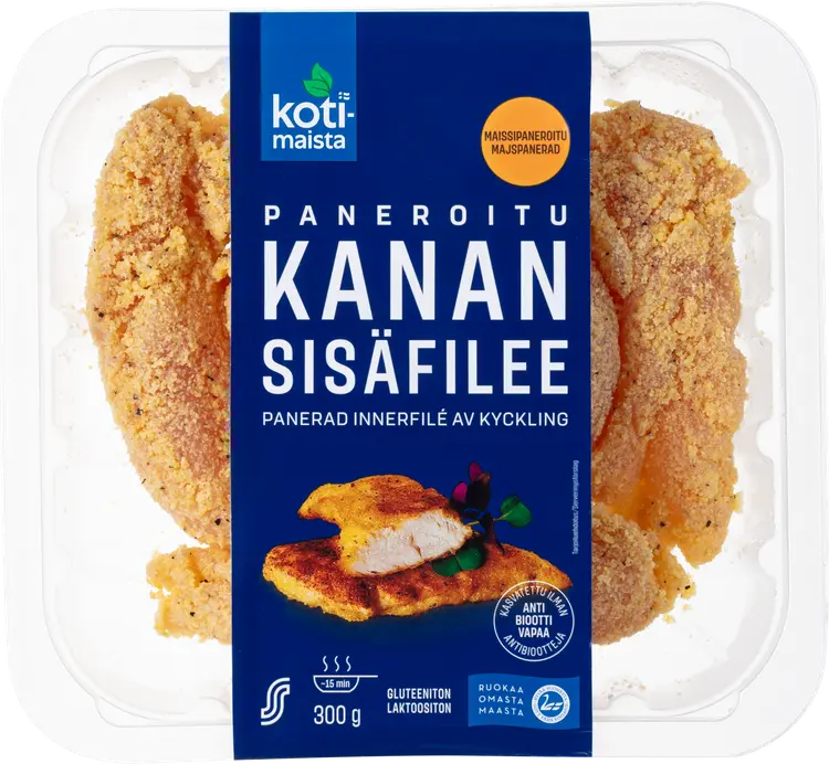 Kotimaista kanan sisäfilee paneroitu 300g