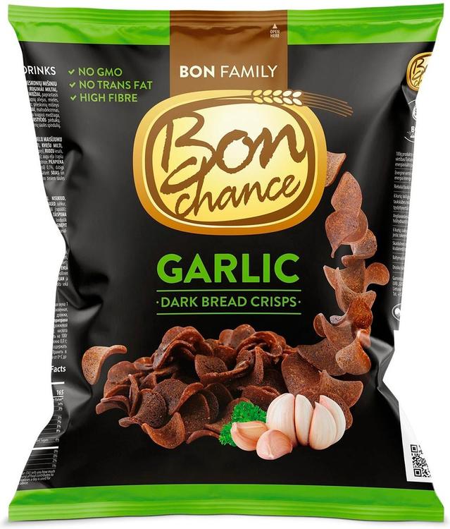 Musta leiva krõpsud bon chance küüslauguga 120g