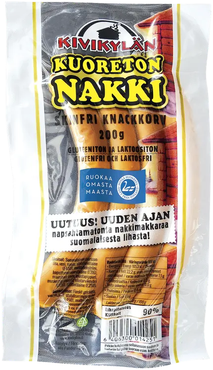 Kivikylän Kuoreton nakki 200 g