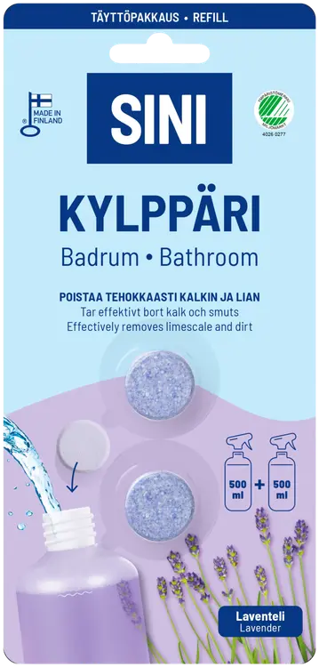 SINI Kylppäripuhdistusaine täyttöpakkaus – 2 tablettia