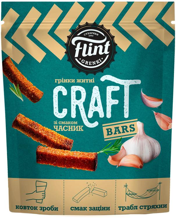 Flint craft grenki küüslaugumaitselised krõbedad leivakesed 90g