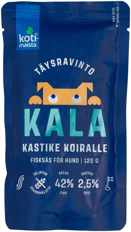 Kotimaista kalakastike koiralle täysravinto 120 g