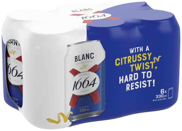 6-pack 1664 Blanc olut 5% tölkki 0,33 L