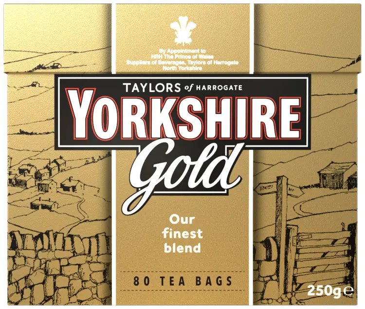 Taylors of Harrogate Yorkshire Gold musta pussitee 80ps