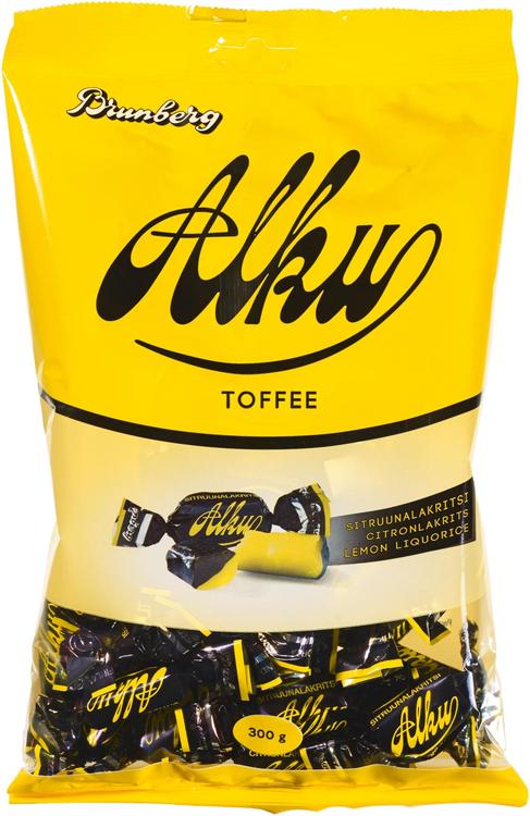Brunberg Sitruunalakritsi Alkutoffee Sitruunalakritsitoffeekaramelli 300g