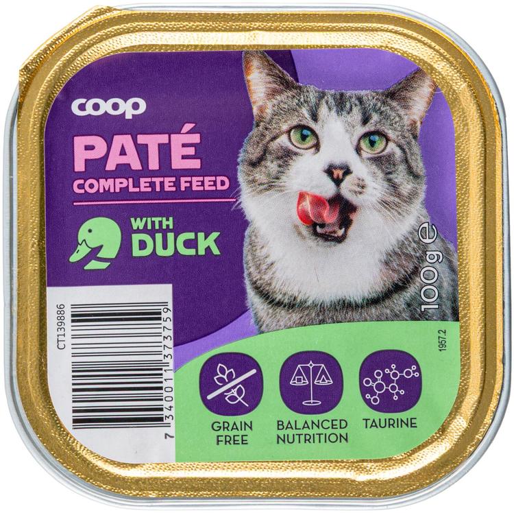 Coop ankkaa sisältävä patee täysikasvuisille kissoille 100 g