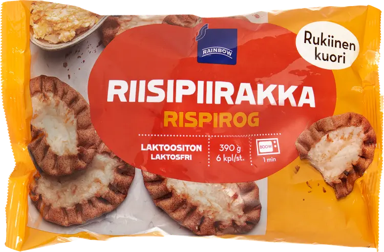 Rainbow Riisipiirakka 6kpl 390g