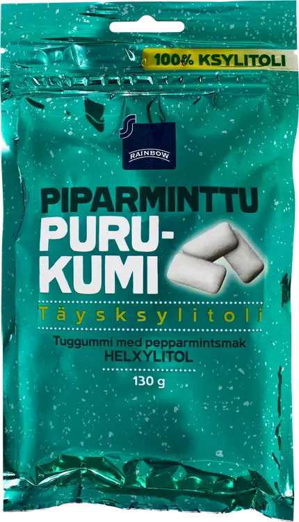Rainbow purukumi piparminttu täysksylitoli 130g