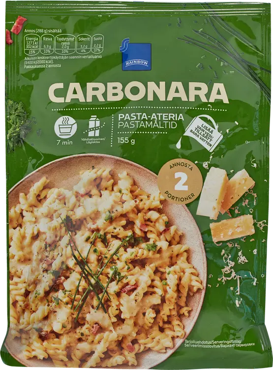Rainbow 155g Carbonara pasta-ateria