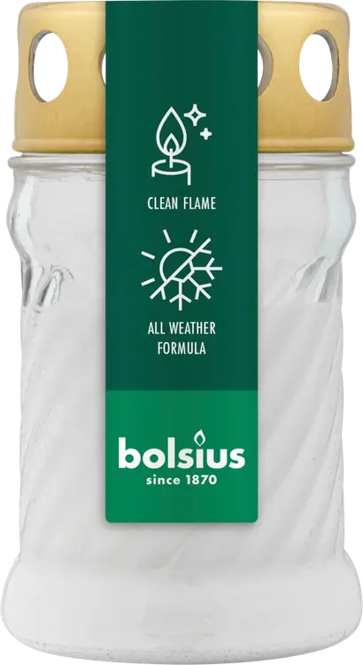 Bolsius Lasilyhty Twist 24hours Valkoinen