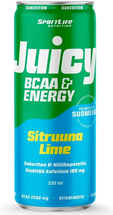 SportLife Nutrition Juicy BCAA 330ml Sitruuna/Lime hiilihapotettu virkistysjuoma