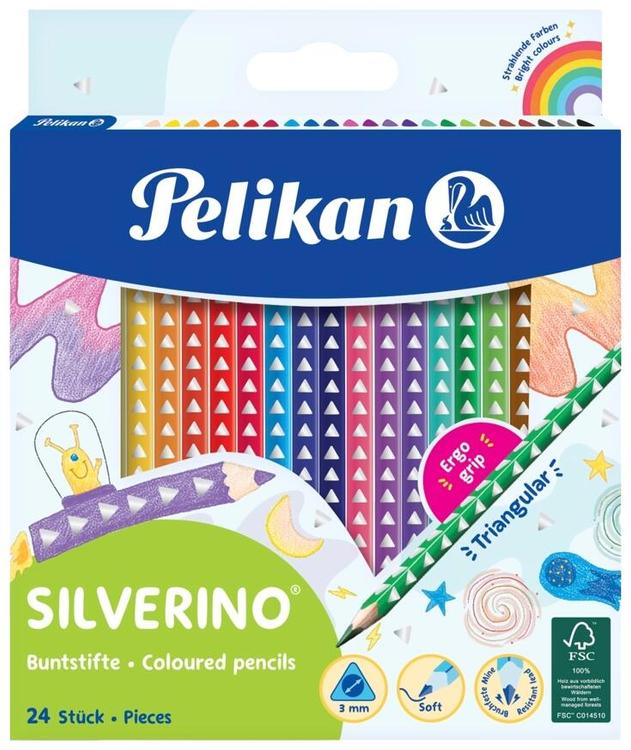 Värvipliiats 24v pelikan silverino peen