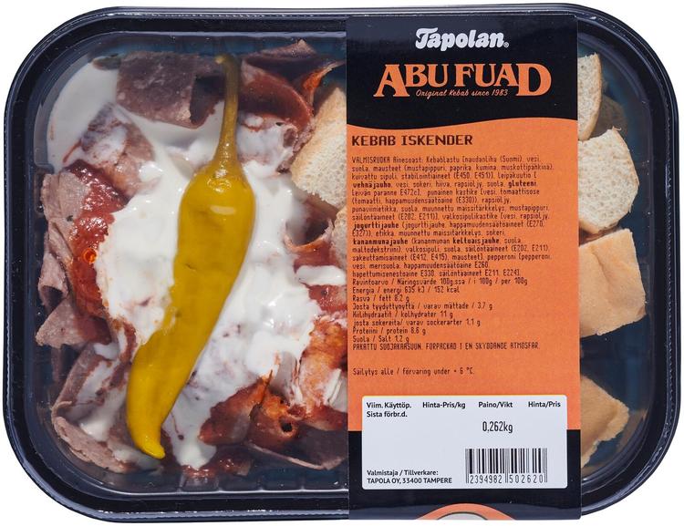 Abu Fuad Kebab Iskender 260g | S-kaupat ruoan verkkokauppa