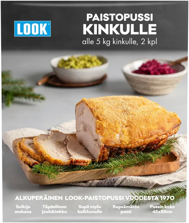 LOOK® Paistopussi kinkulle 45cmx55cm 2kpl