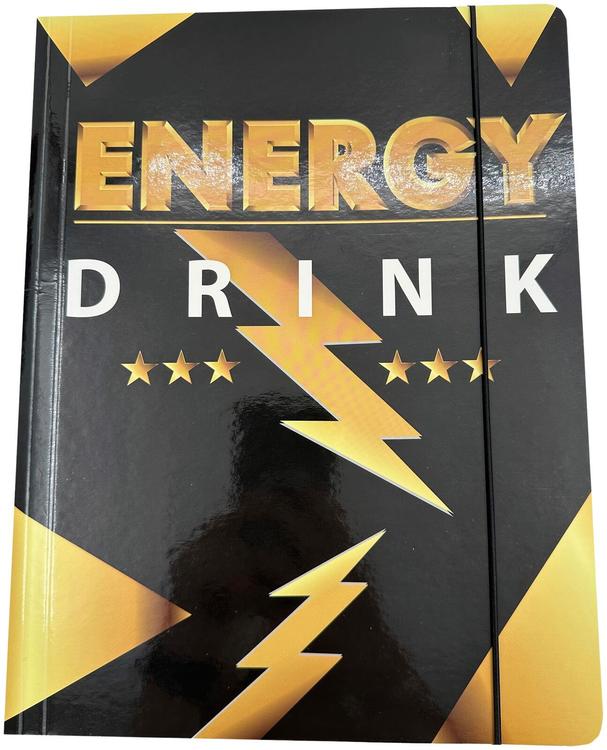 Energy Drink A4 kulmalukkokansio